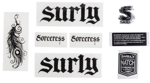 Surly Sorceress Decal Set - Black