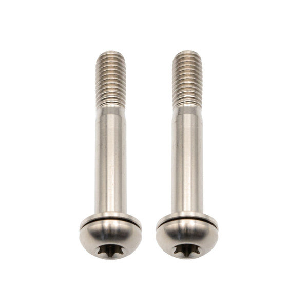 Better Bolts Titanium Flat Mount Bolt Kit 37mm Silver 2/Count