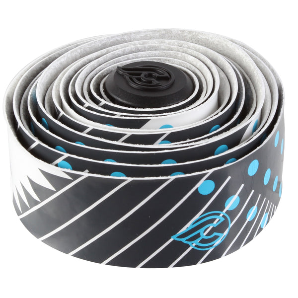 Cinelli Volee Designer Handlebar Tape - Fantasy Blk/Wht/Blue