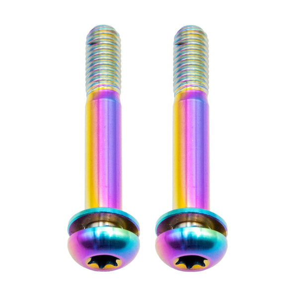 Better Bolts Titanium Flat Mount Bolt Kit 42mm Rainbow 2/Count