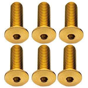 Better Bolts Titanium Water Bottle Cage Bolts 15mm Gold 6/Count