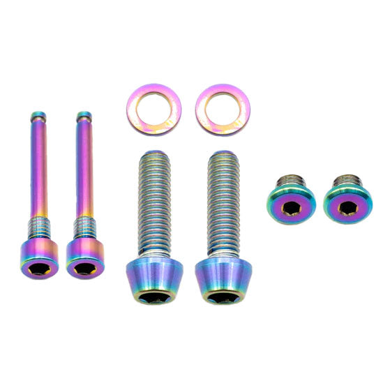 Better Bolts Shimano Brake Ti Bolt Kit SLX/XT/SAINT Rainbow