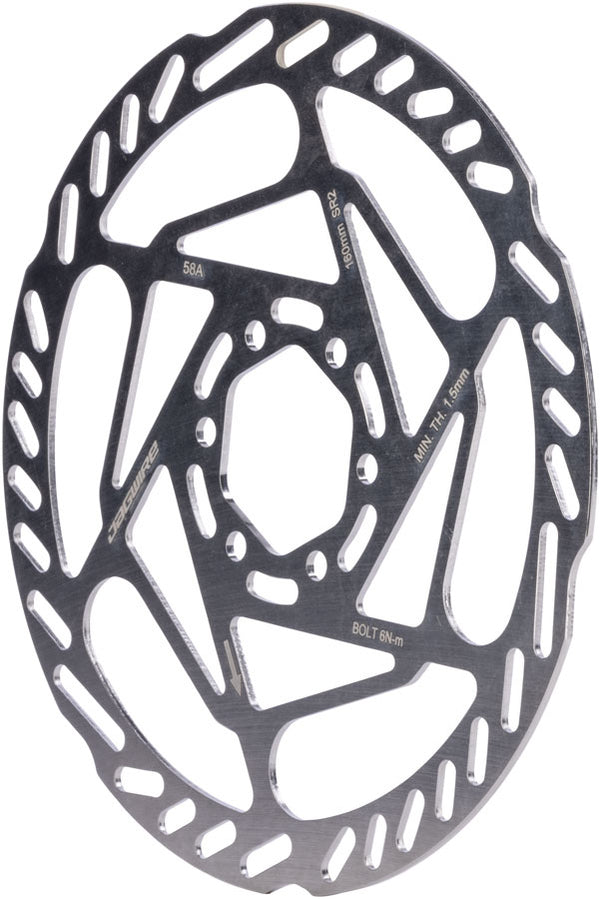 Jagwire Sport SR2 Disc Brake Rotor - 160mm 6-Bolt 1.8mm Thickness