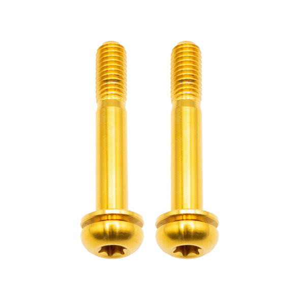Better Bolts Titanium Flat Mount Bolt Kit 37mm Gold 2/Count