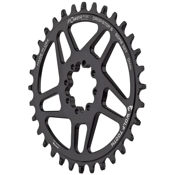 Wolf Tooth Components 8-Bolt Oval Direct Mount Ring (3mm Offset) 30T Blk