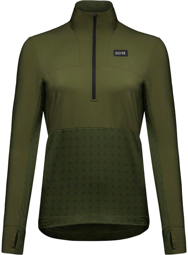 Gorewear Trail KPR Hybrid 1/2-Zip Jersey - Utility Green Women's Small