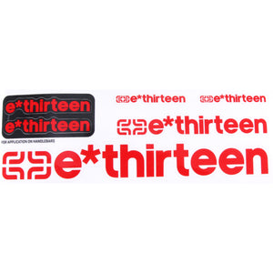 E*thirteen Race Handlebar Decal Set All'Round Red  