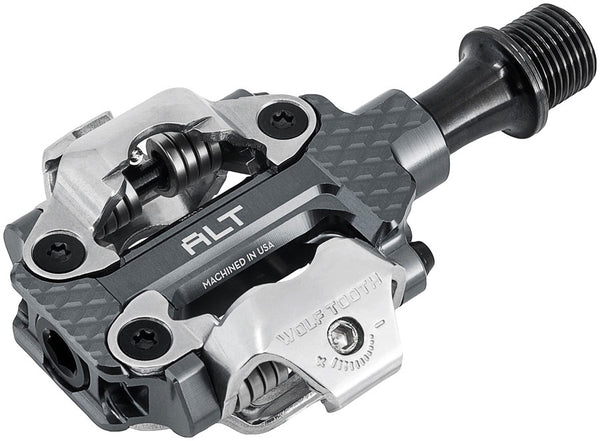 Wolf Tooth MK0 ALT XC Clipless Pedals - Dual Sided Clipless Alloy 9/16" Shadow Gray Pair Shimano SPD