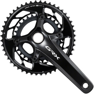 Shimano GRX FC-RX820-2 Crankset - 160mm 12-Speed 48/31t Asymmetric 110/80 BCD Hollowtech II BLK