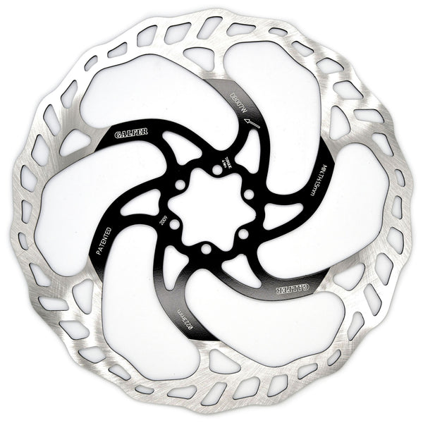 Galfer 203mm Rotor 6-Bolt  2.0mm Black/Silver