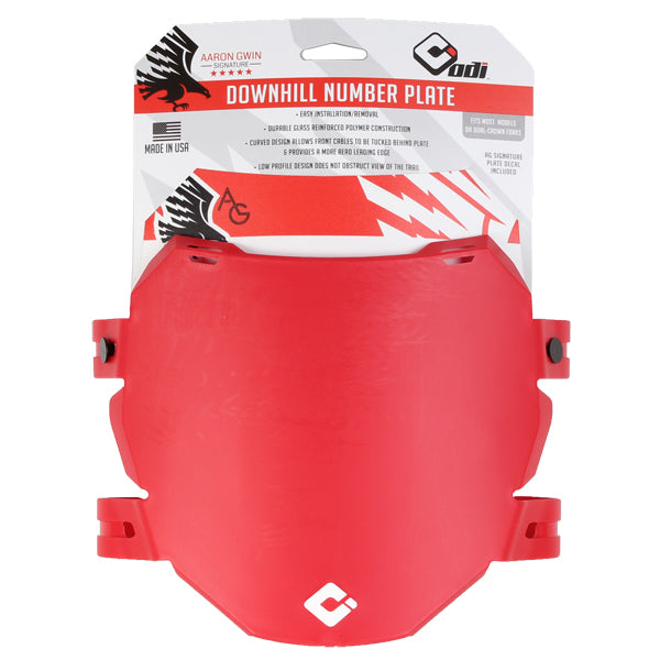 ODI DownHill Number Plate - Red