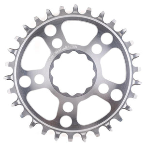 White Industries MR30 TSR 1x Chainring (0mm Offset) 34T Silver