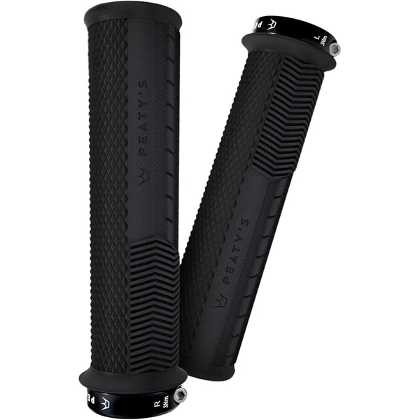 Peaty's Race Control Knurl Thin Lock-On Grips Pair Black
