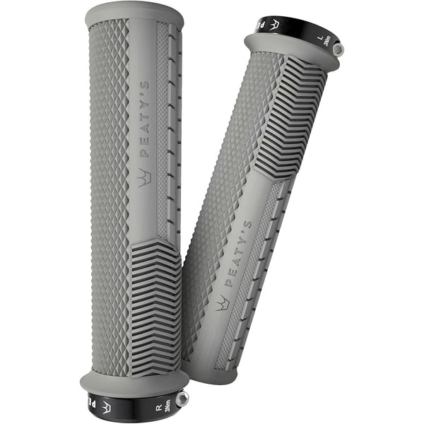 Peaty's Race Control Knurl Thin Lock-On Grips Pair Slate