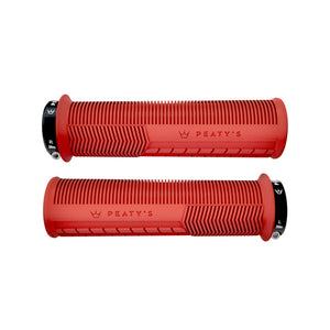Peaty's Mushroom Thick Lock-On Grips Pair Red