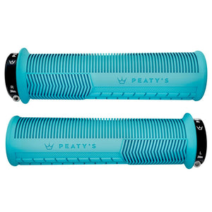 Peaty's Mushroom Thin Lock-On Grips Pair Turquoise